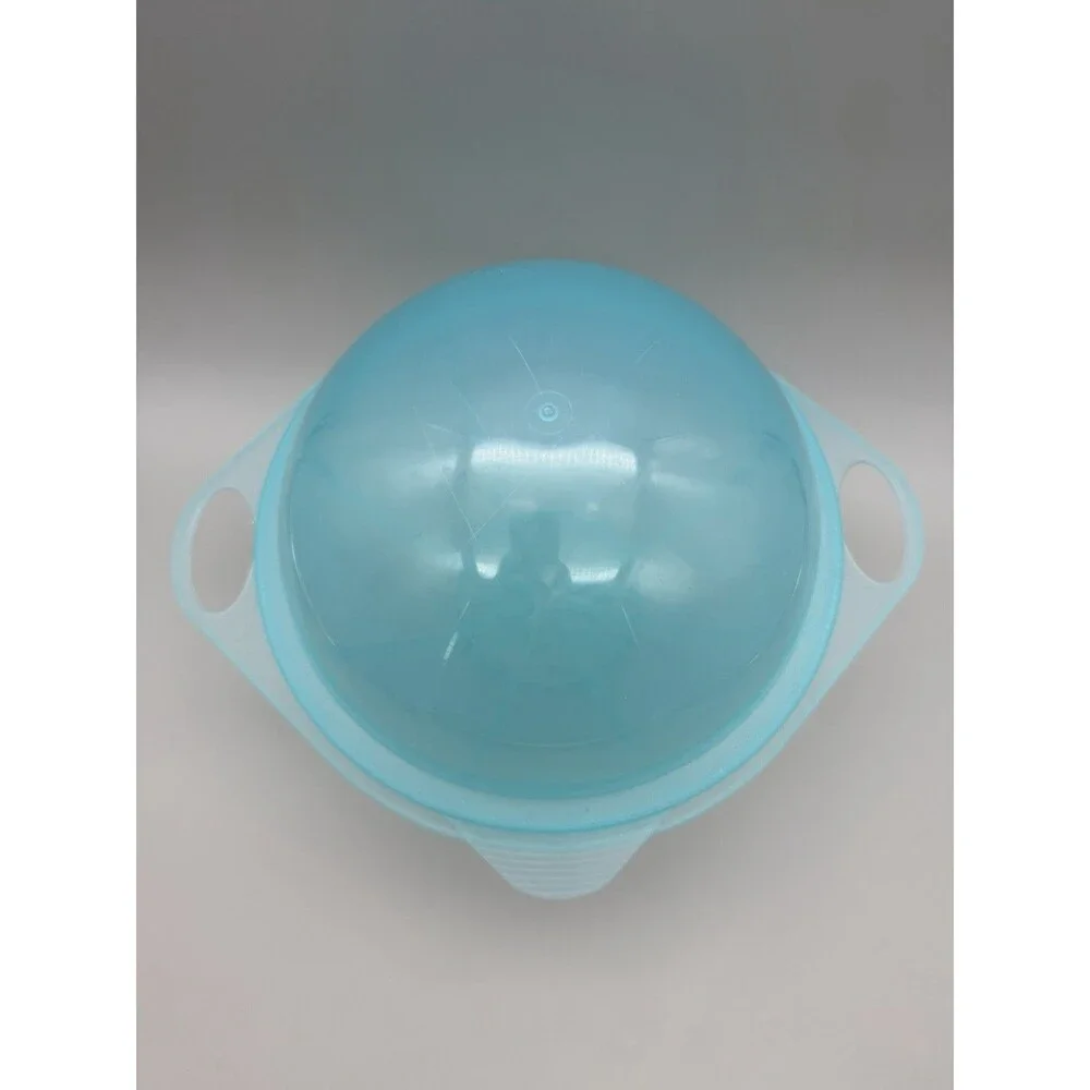 VTG 70s Copco Blue Plastic Sphere Lettuce Crisper Salad Keeper 9